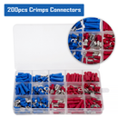 Crimp Connectors Tool Kit Set Containing Male & Female, Ring, Piggy Back and Butt Splice