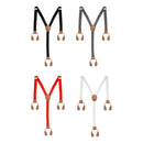 Unisex Adjustable Braces Y Shape Heavy Duty Button Hole Suspenders for Trousers, Jeans, 25mm