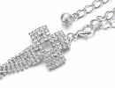 45" Diamante Rhinestone Waist Chain Belts for Women Fashion Grooming- Cross Design