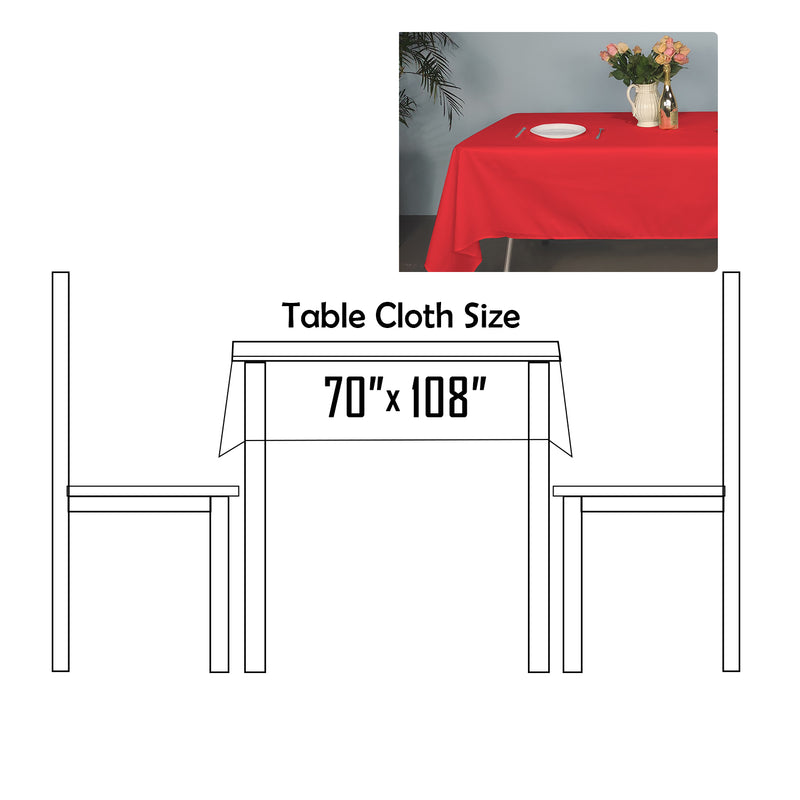 Red Table Cloth Christmas Rectangular Round Table Cover Xmas Party