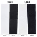 YKK Sew-On Hook & Loop Fastener Tape, Non-Adesive Interlocking Tape White Black Strip
