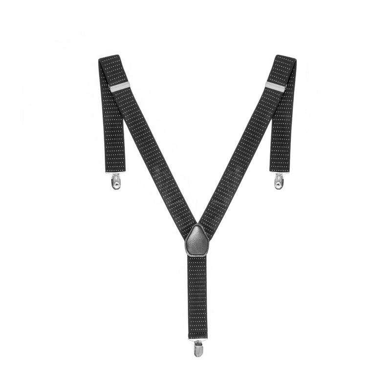Men’s Adjustable Braces Y Shape Heavy Duty Clip On Dotted Suspenders for Trousers, Jeans, 35mm