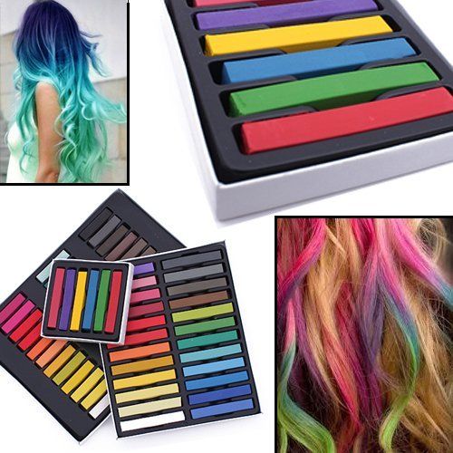 36pcs Temporary Hair Chalk Non Toxic Hair Dye Multicolour Soft Pastels Salon Kit