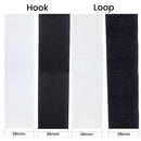 YKK Sew-On Hook & Loop Fastener Tape, Non-Adesive Interlocking Tape White Black Strip