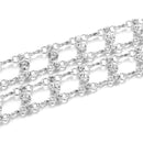 46" Long 3 Row Diamante Rhinestone Waist Chain Belts for Women Fashion Accessory - Silver, Gold