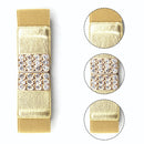 11mm Diamante Elasticated  Stretchable Clip-ons Waist Belt, Women Fashion Accessory