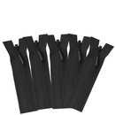 YKK Nylon Concealed Zip, Black Closed End Invisible Zipper Sewing