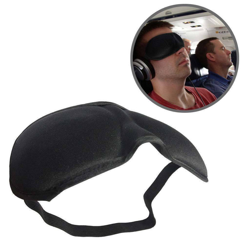 3D Sleep Eye Mask Black Double Sleep Aid, Shade Cover, Blindfold for Travel & Rest - Travel Accessory