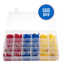 Crimp Connectors Tool Kit Set Containing Male & Female, Ring, Piggy Back and Butt Splice