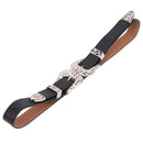 Women's Black Waist Belt with Double Buckle Belt for Fashion Accessory