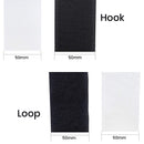 YKK Sew-On Hook & Loop Fastener Tape, Non-Adesive Interlocking Tape White Black Strip