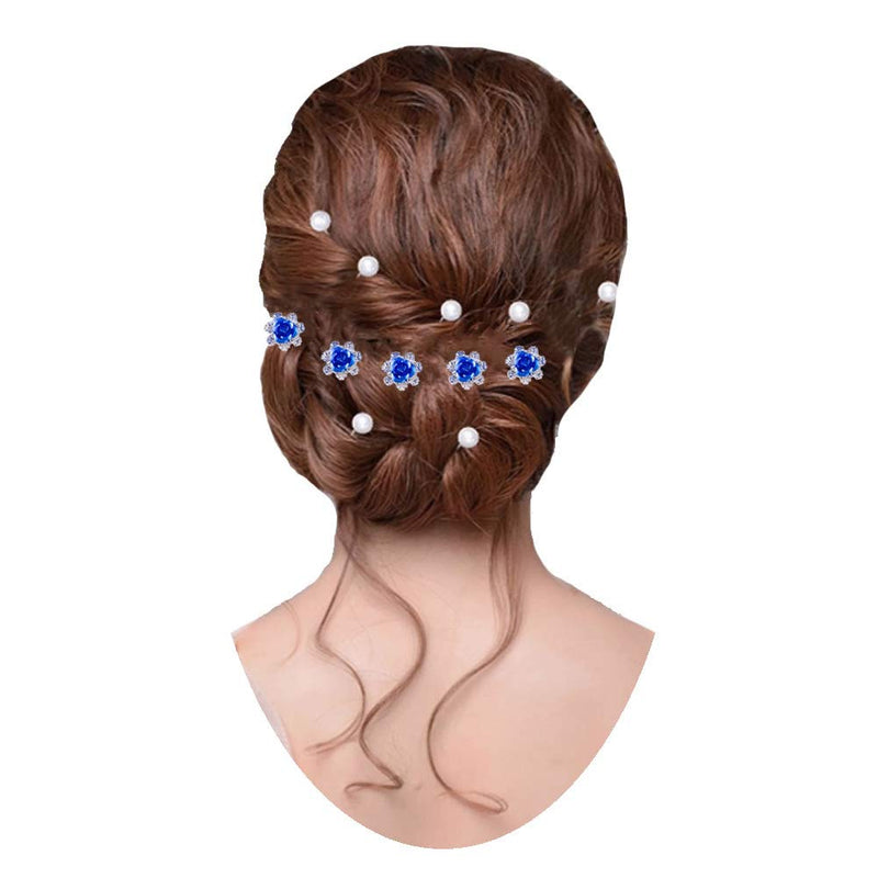 Rose Flower Crystal Rhinestone Hair Pins Hairstyling Accessory for Wedding, Bridal, Jewellery