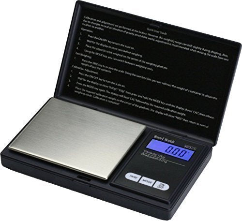 0.01g - 100g Electronic Digital Black Jewellery Pocket Weighing Scale with LCD Back-Lit Display