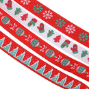 Assorted Grosgrain Christmas Ribbon for Gift Wrapping