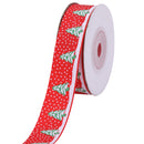 Christmas Grosgrain Ribbon for Gift Wrapping, Xmas Festive Decoration, Bows Making