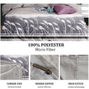 Printed Duvet Cover with Zipper Closure & Matching Pillow Covers - Single/Double/King