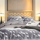 Printed Duvet Cover with Zipper Closure & Matching Pillow Covers - Single/Double/King