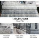 Printed Duvet Cover with Zipper Closure & Matching Pillow Covers - Single/Double/King