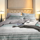 Printed Duvet Cover with Zipper Closure & Matching Pillow Covers - Single/Double/King