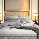 Printed Duvet Cover with Zipper Closure & Matching Pillow Covers - Single/Double/King