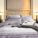 Printed Duvet Cover with Zipper Closure & Matching Pillow Covers - Single/Double/King