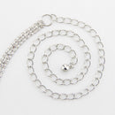 42" Long 3 Row Diamante Rhinestone Waist Chain Belts for Women Fashion Accessory - Silver, Gold