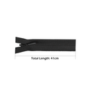 YKK Nylon Concealed Zip, Black Closed End Invisible Zipper Sewing
