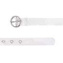 Transparent PVC Plastic 25mm Wide Waist Belt Eyelets Grommet Studded Clear Waistband With Pin Buckle For Jeans, Dresses, Casual & Formal Wear