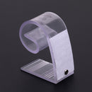 Transparent Table Skirting Clips, Plastic Tablecloth Clips With Hook & Loop Strips - 12pcs