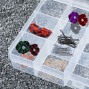 Clear Plastic 15-Slot Compartment Craft Storage Jewellery Organiser Box Container For Storing Beads, Toys, Accessories