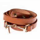 13mm Women's Brown Leather Waist Belt with Stylish Gold Hook Clasp, Fully Adjustable Beautiful Fashion Accessory for Casual, Formal & Western Outfits