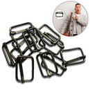 Metal Sliding Bar Strap Adjuster Buckles Gunmetal 20mm Tri Glides Slider Buckles