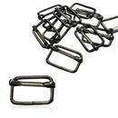 Metal Sliding Bar Strap Adjuster Buckles Gunmetal 20mm Tri Glides Slider Buckles