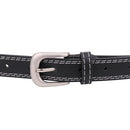 PU Leather Men's Wide Waist Belt With Silver Pin Buckle, 20mm Skinny Adjustable Waistband for Jeans, Trouser, Fashion Accessory