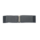 Women's 50mm Wide Waist Belt Ladies Stretch Waistband Clipon Clasp Silver Buckle for Girls Western Outfits, Gowns, Casual or Formal Dresses