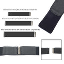 Women's 50mm Wide Waist Belt Ladies Stretch Waistband Clipon Clasp Silver Buckle for Girls Western Outfits, Gowns, Casual or Formal Dresses