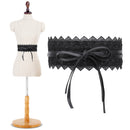 Womens Waist Belt Hollow Lace Obi Belt Bow Tie Wrap Around PU Leather Wedding Dresses
