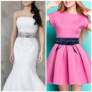 Womens Waist Belt Hollow Lace Obi Belt Bow Tie Wrap Around PU Leather Wedding Dresses
