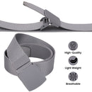 1.5" Men Canvas Belt with Flip Plastic Buckle, Nylon Webbing Military-Style Belt