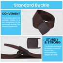 1.5" Men Canvas Belt with Flip Plastic Buckle, Nylon Webbing Military-Style Belt
