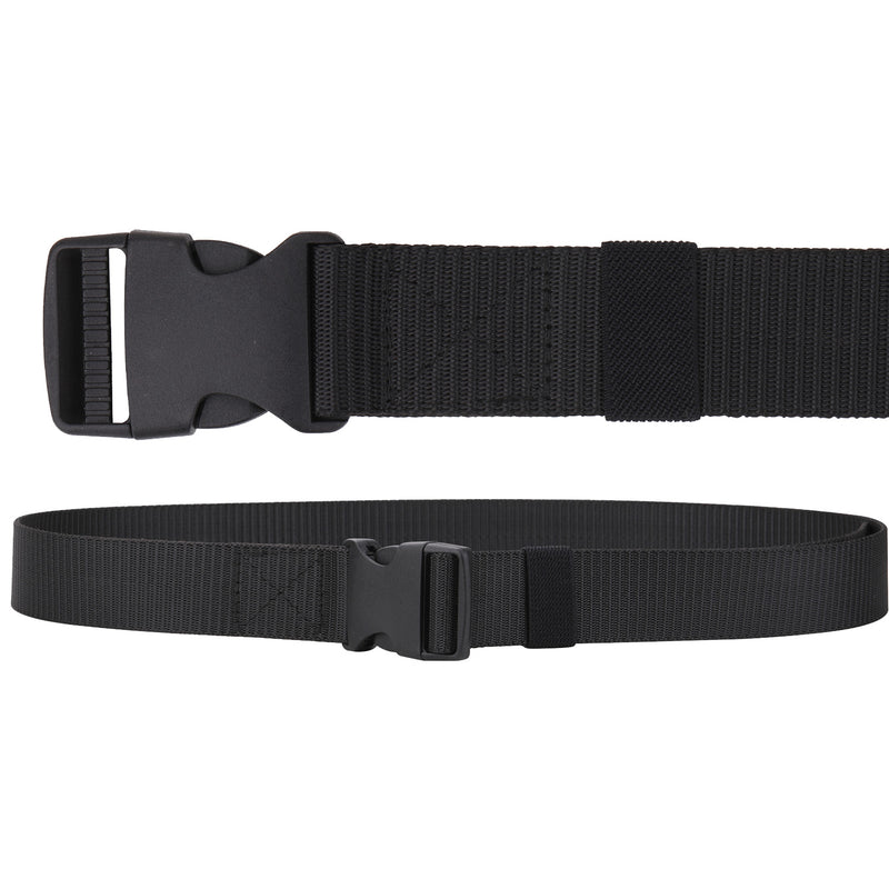 Nylon Webbing Military-Style Belt, 1.5” Canvas Belt with Quick-Release Plastic Buckle, Tactical Belt