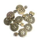 16mm Vintage Style Metal Buttons 4 Holes Fancy Sew On Buttons