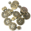 16mm Vintage Style Metal Buttons 4 Holes Fancy Sew On Buttons