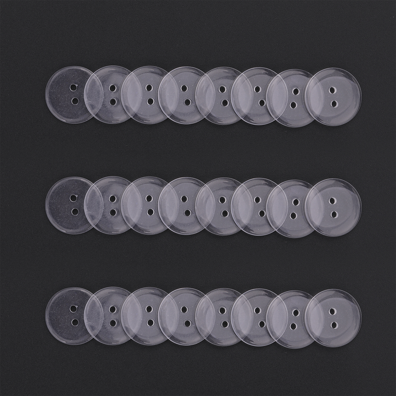 Clear Round Buttons 2/4 Holes Plastic Buttons For Sewing Crafts, Clothing, Knitting