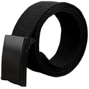 Military Style Webbing Belt Canvas Strap Automatic Metal Clasp Buckle Waist Band