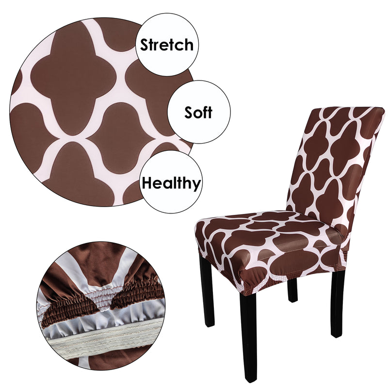 Floral Style Short Spandex Printed Dining Chair Covers Slipcover Wedding Chair Decor