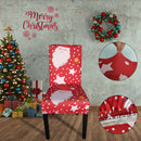 Christmas Spandex Chair Cover Stretch Washable Chair Slipcover Christmas Party Seat Cover