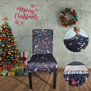 Christmas Spandex Chair Cover Stretch Washable Chair Slipcover Christmas Party Seat Cover
