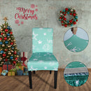 Christmas Spandex Chair Cover Stretch Washable Chair Slipcover Christmas Party Seat Cover