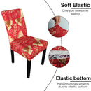 Christmas Spandex Chair Cover Stretch Washable Chair Slipcover Christmas Party Seat Cover
